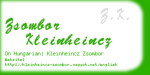 zsombor kleinheincz business card